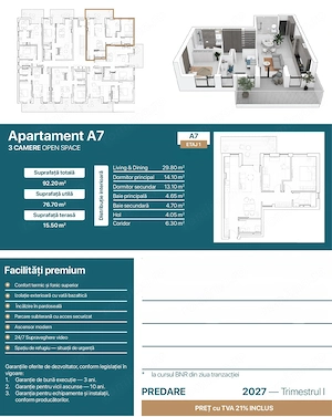 Apartamente 3 Camere Zona Torontalului