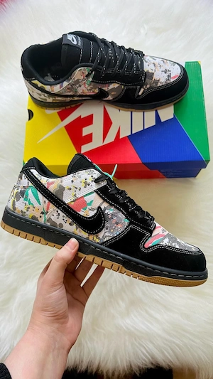 Nike SB Dunk Low Pro Negru Alb Multicolor