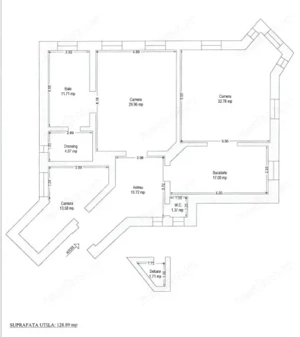 Apartament 3 camere, 130 mp, zona Fabric - imagine 12