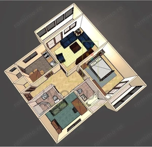 Aradului. 3 Camere. 2 Bai. 2 Balcoane. Decomandat. - imagine 9