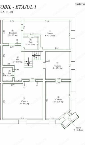 4 camere, suprafata generoasa, etajul 1, zona Bucovinei - imagine 16
