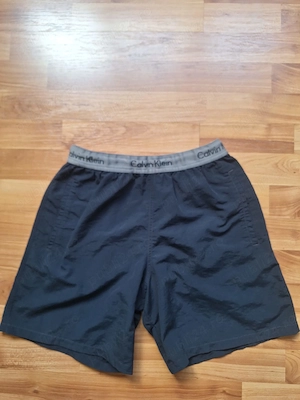 Pantaloni Scurți de Plajă Calvin Klein Swimwear Mărimea S Negru Cusătură Reparată