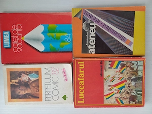 Almanah Luceafarul 1984,  Almanah Ateneu 1987, Perpetuum comic 1982 editat de revista  Urzica 