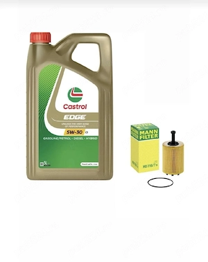 Kit schimb ulei – Castrol Edge 5W-30 C3 5L + Filtru ulei Mann HU 719/7x