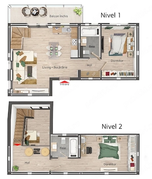 Penthouse 3 camere, 2 băi, 2 parcări, 91,2 mp, Giroc | 650 EUR - imagine 9