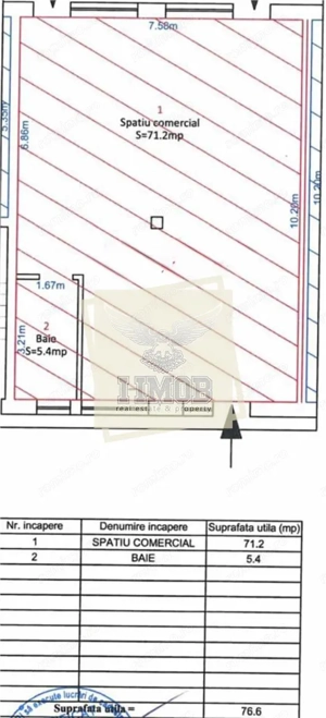 Spatiu comercial 76 mpu cu vitrina stradala 6 ml 4 parcari pe Doamna Stanca - imagine 2