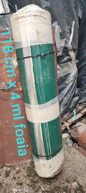 tabla oțelită galvanizata si vopsită pe o parte 118 cm x 400 cm , 5 foi