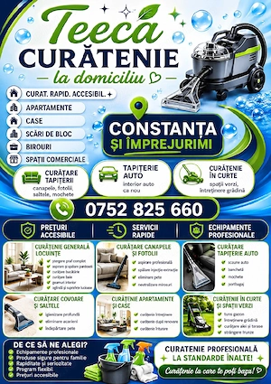 Firma de curățenie la domiciliu -Teeca Cleaning 