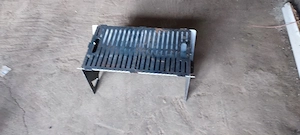 Gratar fix demontabil picnic, trepied ceaun, cuier metalic