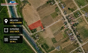 Teren cu deschidere la canal  #238;n Letea – 2.557 mp | Delta Dun #259;rii | - imagine 8