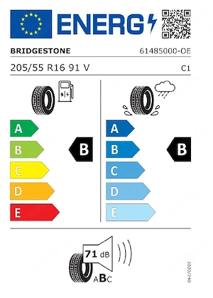 Set 4 Anvelope Vară Bridgestone Ecopia EP150 205/55 R16 91V – DOT 2025 (Ca Noi, 856 km) - imagine 3
