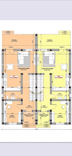 Duplex- Giroc- 5 camere- 120 mp utili- Teren 280 mp- 185.000 euro - imagine 19