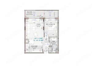 Apartament 2 camere finisat si mobilat str Eroilor, Floresti - imagine 14