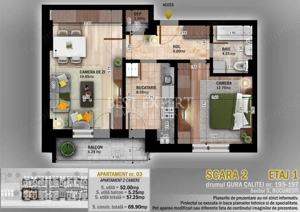 2 Camere cu Parcare Inclusa | Finisaje la alegere