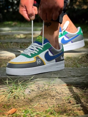 Nike Air Force 1 Mustang white green-grey