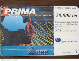Cartela romtelecom 1998