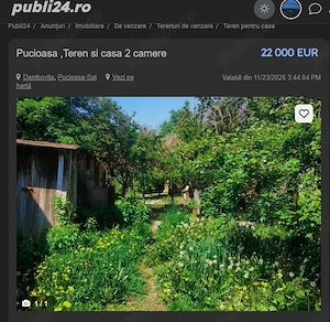 Pucioasa ,Casa si teren