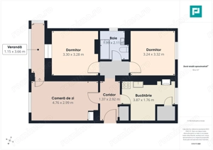 Apartament cu 3 camere zonă centrala în Lipova - imagine 8