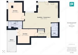 Apartament cu 3 camere și gradină - imagine 17