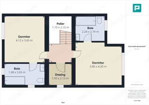 Duplex semi-finisat cu 3 camere, 3 băi în Pișchia - imagine 11