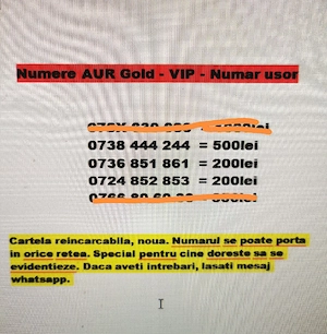 Număr Aur VIP Cartela Număr usor
