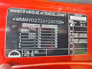 Man tgl 8.180 4x2 bl 6 locuri +remorca humbaur ht 3500g  - imagine 6