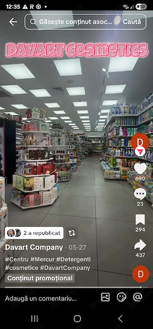 Angajăm Vânzătoare - magazin detergenti cosmetice