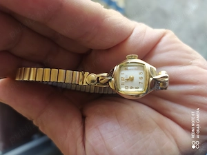 Ceas mecanic damă Junghans 15 Jewels (Vintage 1955) brățară elastică