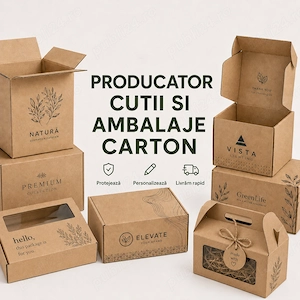 Producator cutii carton si ambalaje PERSONALIZATE din carton ondulat