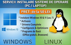 Instalare Windows & Linux | Optimizare PC & Laptop | Activare Pachet Microsoft Office