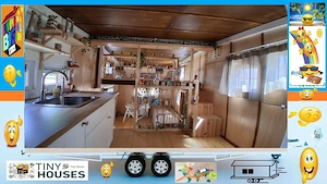 Tiny House Rustic-Casa De Vacanta -Casa Mobila-Mini Casa Pe Roti-Rulota-Office-Remote Work-Vand - imagine 3