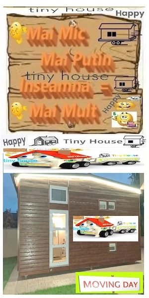 Tiny House Rustic Rulota  Casa Mobila Pe Roti Birou Afacere De Vacanta Hambar Din Lemn Din Poveste  - imagine 9