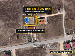 Teren construibil 325 mp   Eforie Nord, lângă mare, strada Daliei,   ACTE GATA
