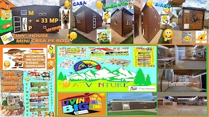 Tiny House Rustic Casa Mica De Vacanta Locuinta Afacere Birou Hambar Din Lemn Pe Roti Rulota Vand