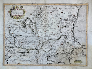 Hartă istorică România imprimată între anii 1620-1630   document ORIGINAL