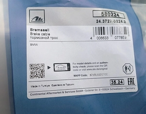 Cabluri frana mana BMW E46 ATE 24.3727-0224-2, noi, disponibile 2 bucati. Pret pe bucata! - imagine 2