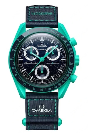 Ceas SWATCH X OMEGA Mission TO EARTH POLAR LIGHTS Chronograf Superb Nou 2026 !!! verde