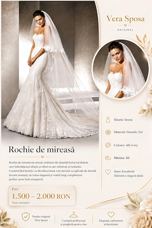 Vând Rochie de Mireasă Vera-Sposa