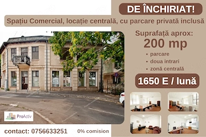 Spațiu Comercial, localizare excelentă, cu parcare privată inclusă