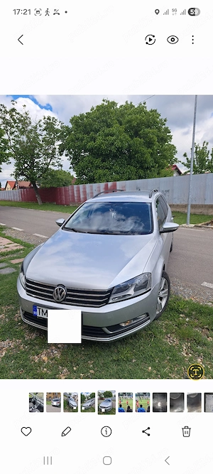 Vand VW Passat B7, 2.0 TDI, an 2014, 140 CP