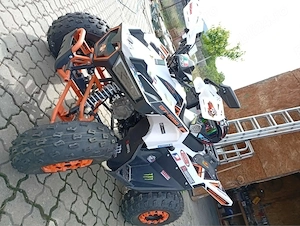 ATV Mini Rocket 140cc 4T semi-automat portocaliu,3+1  casca inclusă   - imagine 2