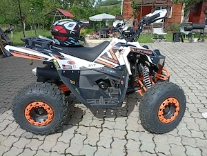 ATV Mini Rocket 140cc 4T semi-automat portocaliu,3+1  casca inclusă   - imagine 4
