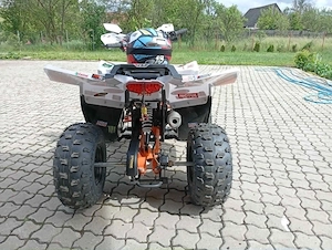 ATV Mini Rocket 140cc 4T semi-automat portocaliu,3+1  casca inclusă   - imagine 3