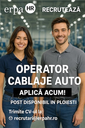 Operator Cablaje Auto - Ploiesti - 3500 RON