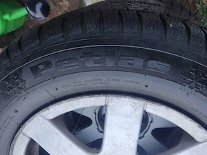 Jante Aliaj Originale VW 15" 5x112 Passat, Golf + Anvelope Iarnă 195/65/R15 + Rezervă - imagine 4