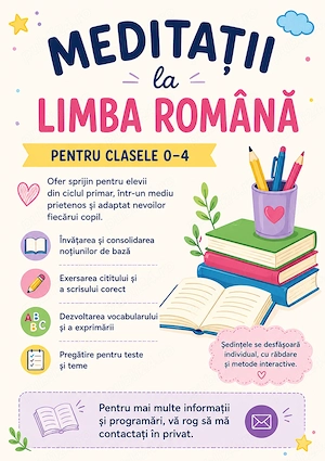 Meditatii la limba romana pentru clasele 0-IV