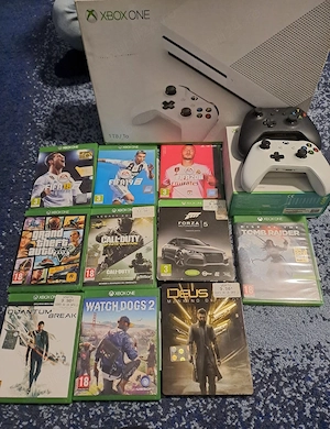 Consola X Box One S 1 TB +2 controllere+10 jocuri