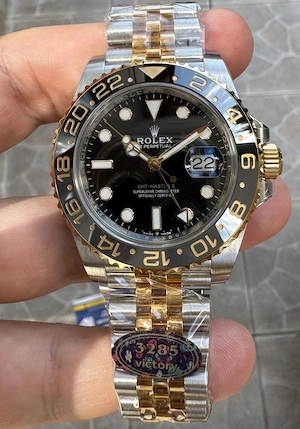 Rolex 40 mm GMT Master II 904L Two Tone Yellow Gold VF DD3285 72h Rezerva