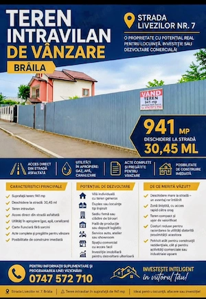 Vând teren cu beneficii,pt construcții cu realizări mari. - imagine 5