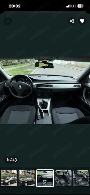 BMW 318 2.0 benzina 89 000 km reali cumparata de la bavaria otopeni de nouă 2006. proprietar. - imagine 6